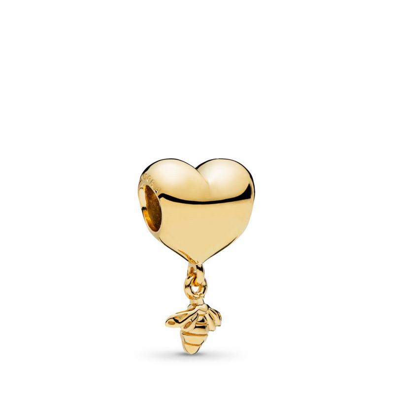 PANDORA Shine™ Heart & Bee Charm Outlet NZ, 18ct Gold Plated (236079-XIT)